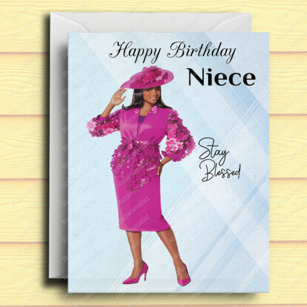 Black Woman Birthday Card V